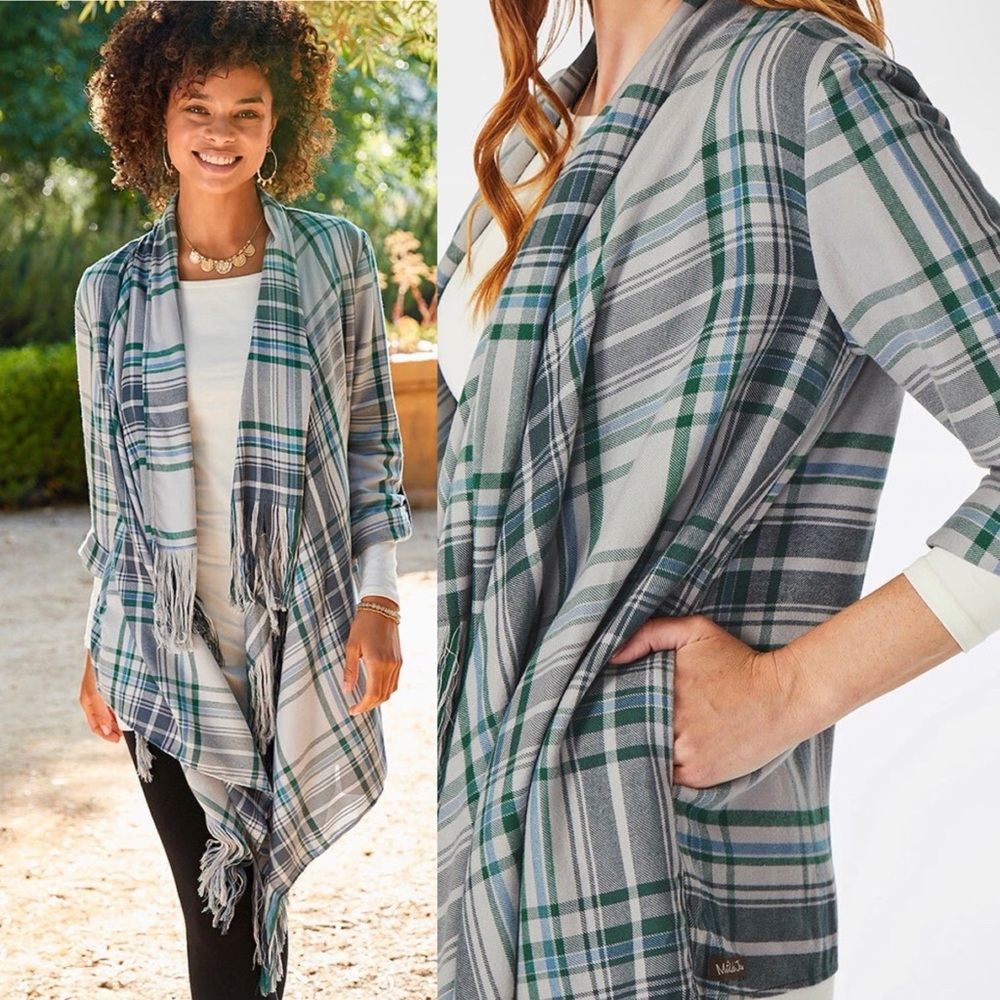 Matilda Jane Moments With You Form A Line Cardigan Size Medium Pockets Fringe